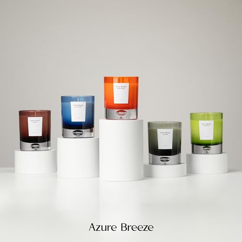 Pumpkin Scented Candles for Home - 12 oz, 70 Hours Burning - Natural Essential Oils & Soy Wax Azure Breeze