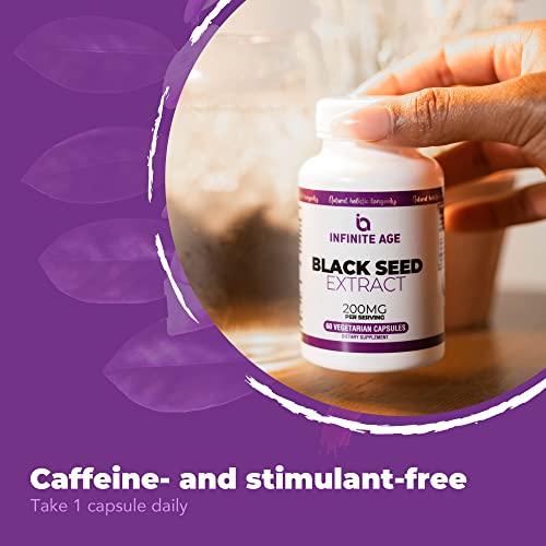 INFINITE AGE Dry Organic Black Seed Oil Extract Capsules - Nigella Sativa Seed Extract INFINITE AGE