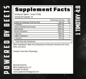 Ad Astra Preworkout - Potent Focus Blend - Tiger's Blood Flavor - Organic Red Beet Root