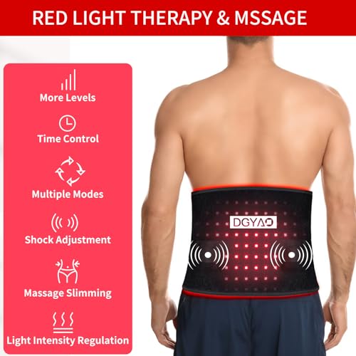 TUOYR Cordless Red Light Therapy Belt for Back Pain Relief with 10000mAH Power Bank TUOYR