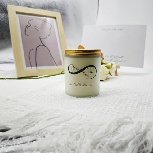 KKUUOO Valentine’s Day Scented Candle,Romantic Jar Candle Gift for Him Her,Valentine’s Day Gifts KKUUOO