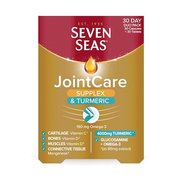 Seven Seas JointCare Supplex & Turmeric, With Glucosamine, Omega-3, Vitamins C and D