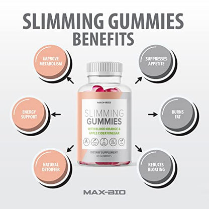 (Official 2 Pack) Slimming Gummies It Works with Apple Cider Vinegar and Sicilian Blood Orange Extract