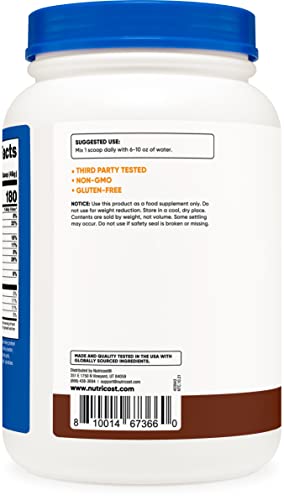 Nutricost Meal Replacement Shake Powder (Chocolate), 30 Servings - Protein, Non-GMO Nutricost