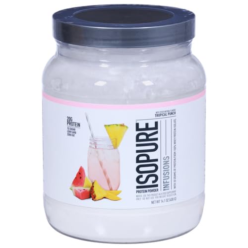 Isopure Protein Powder, Clear Whey Isolate Protein, Post Workout Recovery Drink Mix Isopure