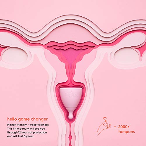 The Hello Cup Extra Small Menstrual Cup, BPA Free, Reusable, Hypoallergenic, Recyclable THE HELLO CUP