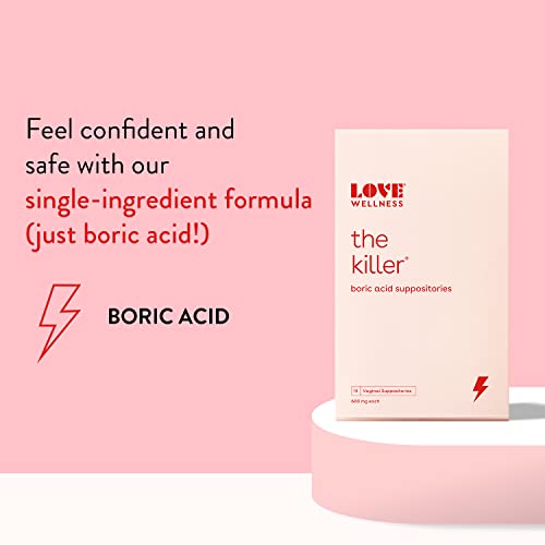 Love Wellness The Killer, Good Girl Probiotics, pH Balancing Cleanser | Boric Acid Suppositories Love Wellness