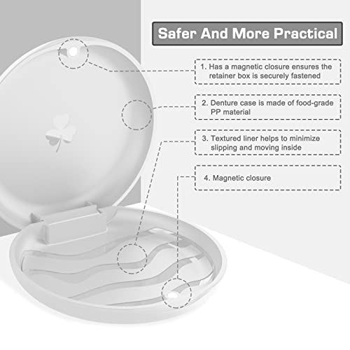 BVN 2 Pcs Retainer Case, Slim Braces Case, Denture Case, Mouth Guard Case, Teeth Aligner Case BVN