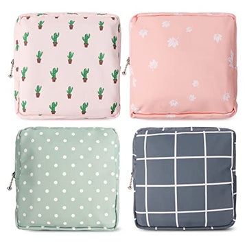 Sanitary Napkin Storage Bag,Portable Sanitary Napkin Storage Pouch Pack of 4 Reusable Menstrual Cup