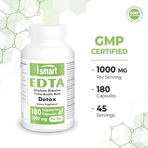 Supersmart - EDTA 1000mg per Day - Calcium Disodium EDTA Supplement | Non-GMO Supersmart