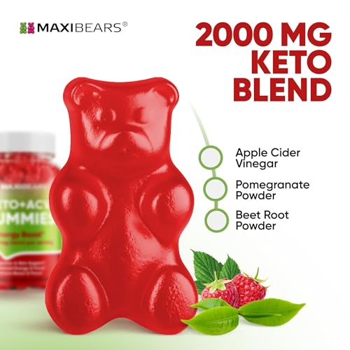 Keto Gummies - Delicious Low-Carb Snack to Boost Ketosis, Metabolism & Energy MAXIBEARS