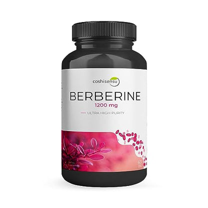Coshisensu Berberine HCI 1200mg - Premium Berberine Supplements - 60 Capsules