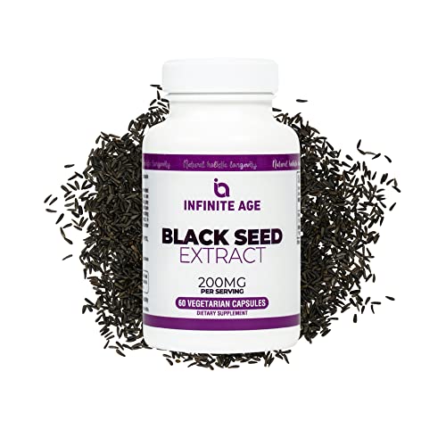 INFINITE AGE Dry Organic Black Seed Oil Extract Capsules - Nigella Sativa Seed Extract 