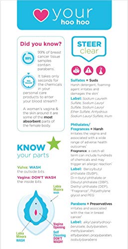 healthy hoohoo Gentle Feminine Foaming Cleanser - All Natural, Paraben- and Fragrance-free (5 fl oz) healthy hoohoo