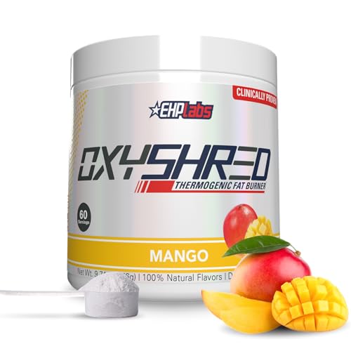 EHP Labs OxyShred Thermogenic Pre Workout Powder & Shredding Supplement - Clinically