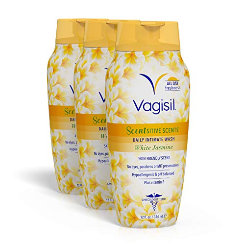 Vagisil Feminine Wash for Intimate Area Hygiene, Scentsitive Scents, pH Balanced and Gynecologist Tested