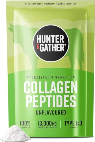 Hunter & Gather Bovine Collagen Powder 400g | Pure Unflavoured Premium Hydrolysed Bovine Collagen Peptides Powde