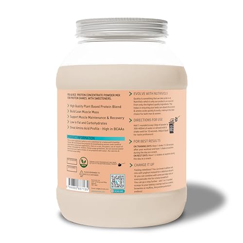 NutriVolv Vegan Plant Based Protein Powder | Milk Chocolate Flavour 900g | Pea & Rice Protein Blend