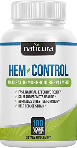 Naticura Hem-Control Natural Hemorrhoid Supplement - Vegan Herbal Supp Naticura