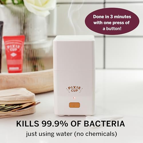 Pixie Menstrual Cup Sterilizer + Large & Small Pixie Disc - Kill 99.9% of Germs with Menstrual Cup Pixie Cup