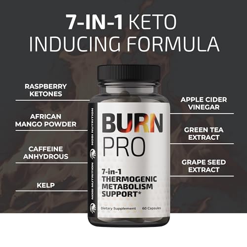 Burn Pro 7-in-1 Thermogenic Metabolism Booster | Weight Management Support Supplem Nobi Nutrition