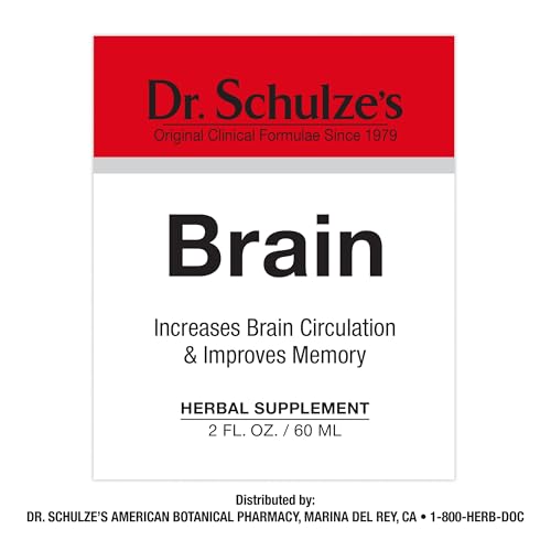 Brain Formula 2 oz. - Vegan and Wild-Harvested | Stimulates Circulation and and Improved Dr. Schulze's