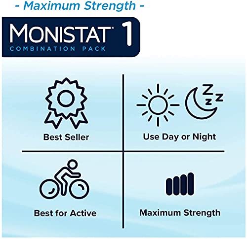 Monistat 1-Day | Day or Night Combination | Yeast Infection Treatment, Prefilled, 1 Pack Monistat