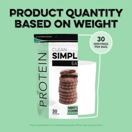 Clean Simple Eats Mint Chocolate Cookie Whey Protein Powder, Natural Sweetened Clean Simple Eats