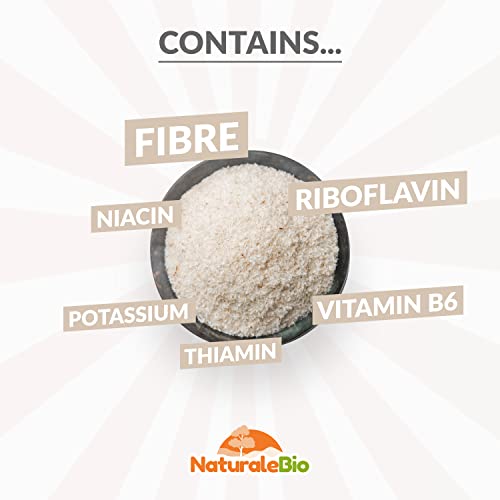 Organic Psyllium Husk - 99% Purity - 200g. Pure & Natural Psyllium Seed Husks NaturaleBio