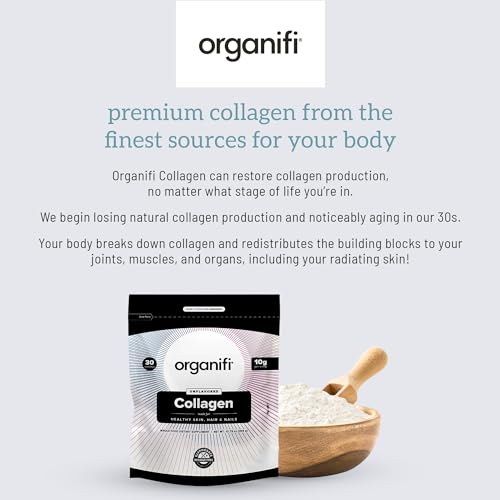 Organifi Collagen Powder - Fuller Hair, Stronger Nails, and Radiant Skin - Replenish Organifi
