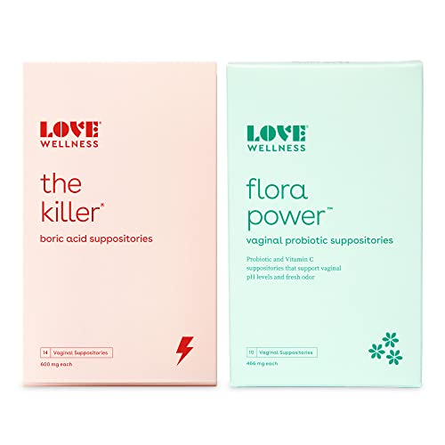 Love Wellness Womens Vaginal Suppository Duo, The Killer & Flora Power Love Wellness