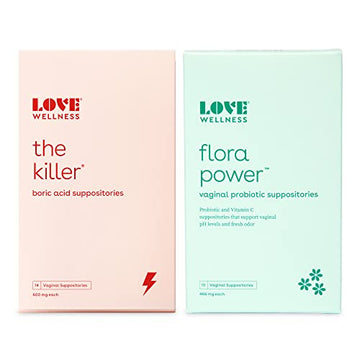Love Wellness Womens Vaginal Suppository Duo, The Killer & Flora Power Love Wellness