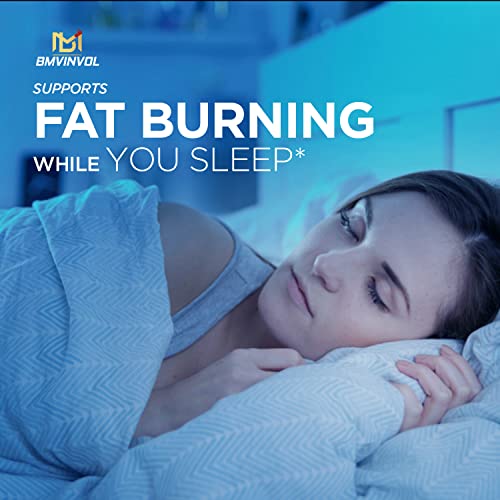 BMVINVOL Night Time Fat Burner, 12-in-1 Powerful Blend of Green Tea, Ceylon Cinnamon BMVINVOL