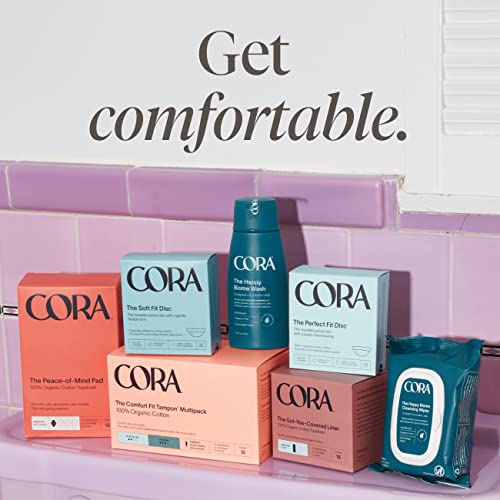 Cora Organic Applicator Tampons | Super Absorbency | 100% Organic Cotton, Unscented Cora