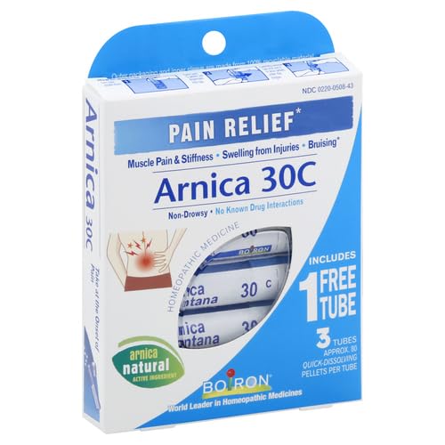 Boiron Arnica Montana 30C Homeopathic Medicine for Relief from Muscle Pain, Muscle Stiffness, Swelling Boiron