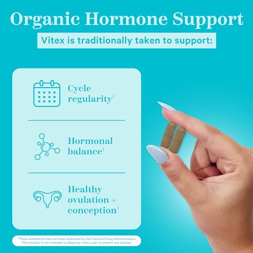 Pink Stork Vitex Supplement for Women - 1000 mg Organic Chaste Tree Berry to Support Hormone Balance Pink Stork