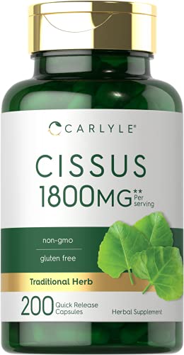 Carlyle Cissus Quadrangularis 1800mg | 200 Capsules | Traditional Herb Extract 