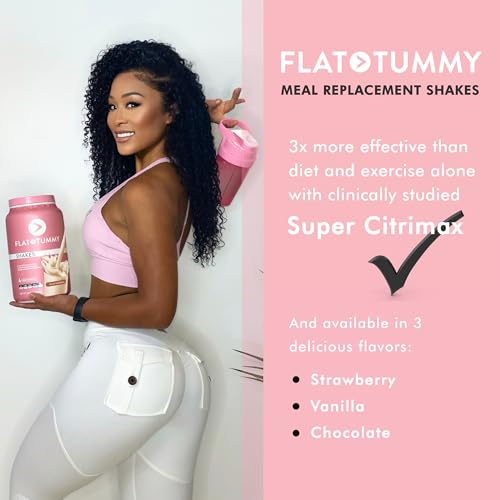 Flat Tummy Tea Meal Replacement Shake – Vanilla, 20 Servings - Plant Based Protein Flat Tummy Tea