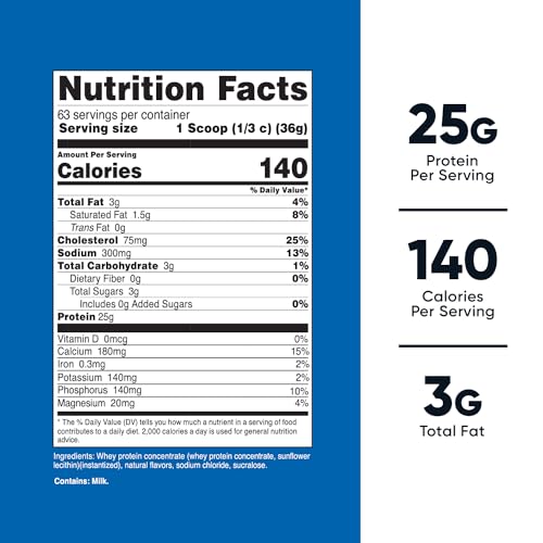 Nutricost Whey Protein Supplement Powder, Vanilla, 5 pounds Nutricost