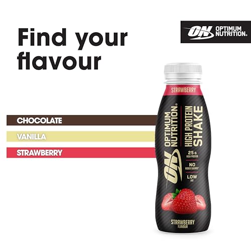 Optimum Nutrition High Protein Shake Bottles, Ready To Drink Healthy Snacks, No added Optimum Nutrition