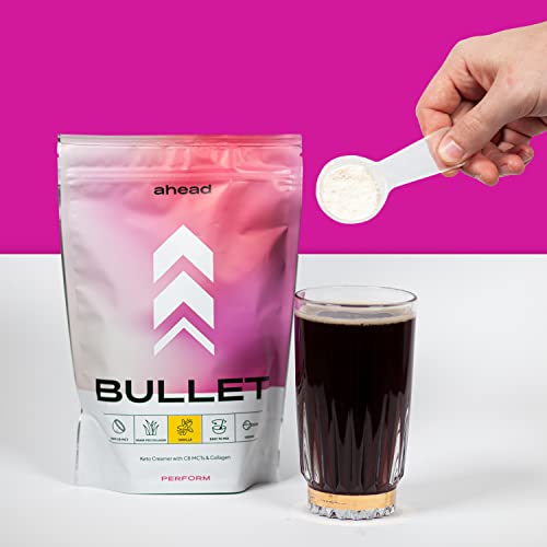 ahead BULLET | C8 MCT Powder with Collagen Powder - Vanilla - 300g - Perfect for Bulletproof Coffee ahead
