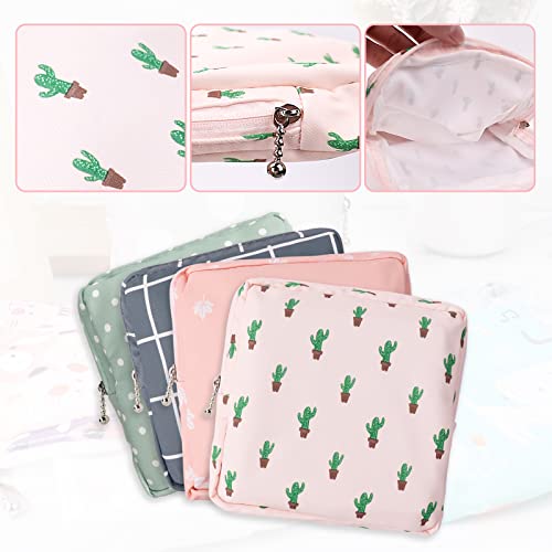 Sanitary Napkin Storage Bag,Portable Sanitary Napkin Storage Pouch Pack of 4 Reusable Menstrual Cup Tuciyke