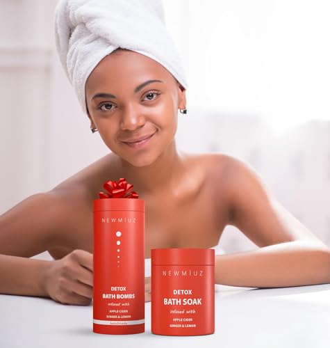 Natural Detox Fizzing Bubble Bath Bombs Apple Cider Ginger & Lemon Essential Oils Cleanse New Miuz