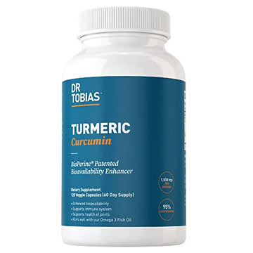 Dr. Tobias Turmeric Curcumin Supplement with BioPerine & Black Pepper, Extra Strength