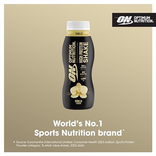 Optimum Nutrition High Protein Shake Bottles, Ready To Drink Healthy Snacks, No added Optimum Nutrition