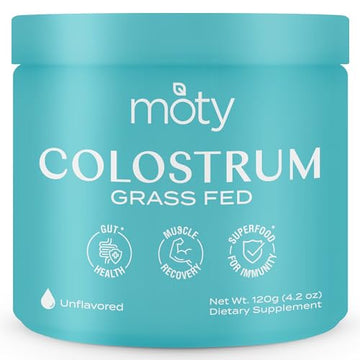 Moty Bovine Colostrum Grass Fed Powder Supplement for Gut Health, Muscle Recovery
