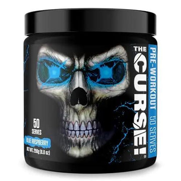 JNX SPORTS The Curse! Pre Workout Powder - Blue Raspberry 50 Servings | Preworkout