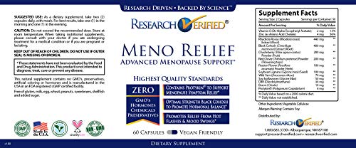 Research Verified Meno Relief Day & Night – Menopause Support - 4 Bottles (2 Months Supply)