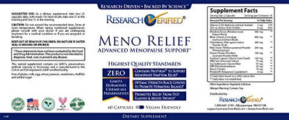 Research Verified Meno Relief Day & Night – Menopause Support - 4 Bottles (2 Months Supply)