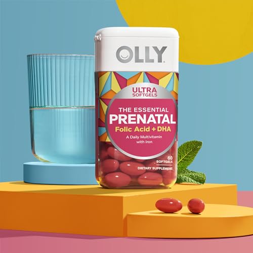 OLLY Ultra Strength Prenatal Multivitamin Softgels, Supports Healthy Growth, Brain Developmentment